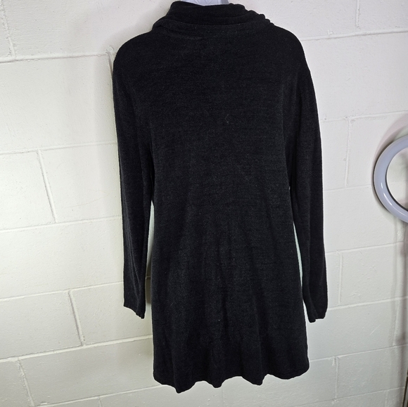 Barefoot Dream Cozy Chic Lite black cowl neck long sleeve tunic sweater